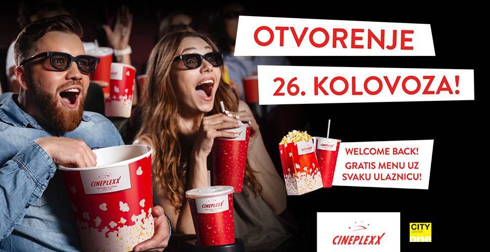 Dobro došli natrag – Cineplexx vas čeka uz povoljne cijene ulaznica te gratis kokice i piće!