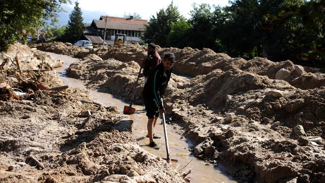 Severe flood damage in villages following heavy rainfalls