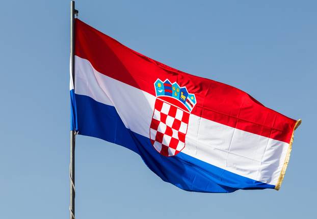 Filling the frame with the Croatian national flag