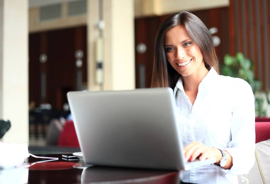 Shot of an attractive mature businesswoman working on laptop in her workstation.