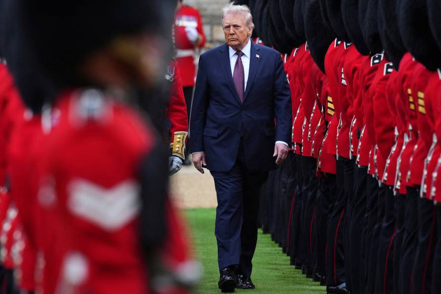 U.S. President Trump makes second state visit to Britain