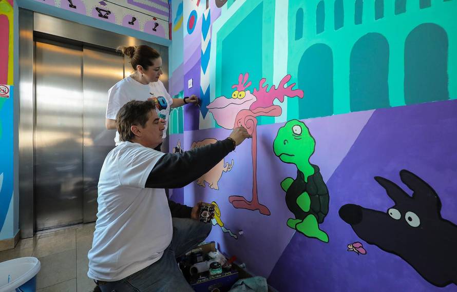 Zagreb: Zagreb film darovao je dječjoj bolnici Srebrnjak oslikavanje zidova