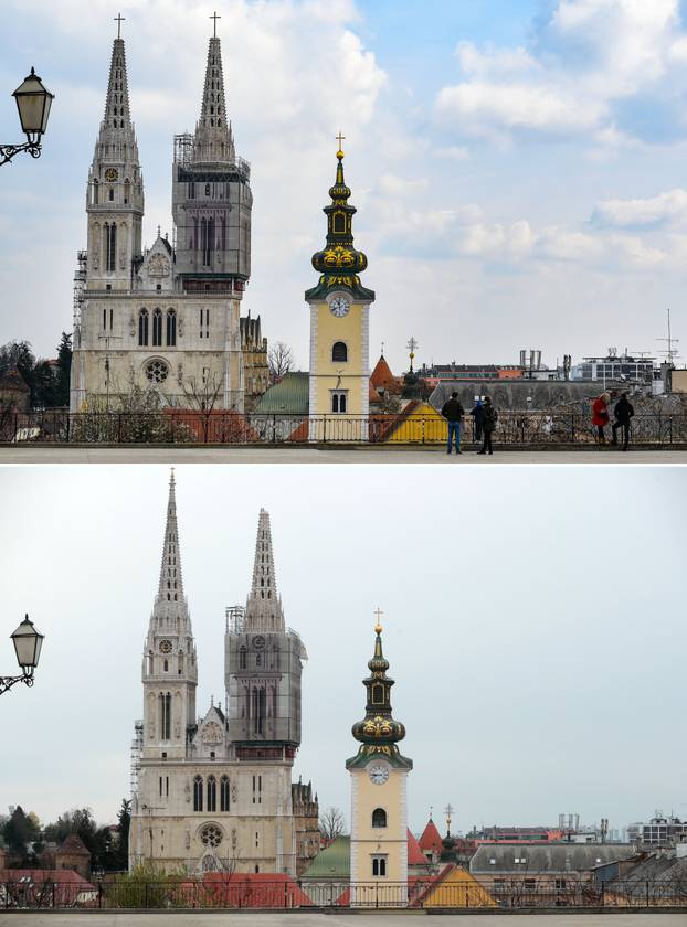 Zagreb na dan potresa i danas