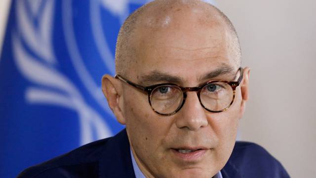 FILE PHOTO: UN High Commissioner for Human Rights Volker Turk holds a news conference in Caracas