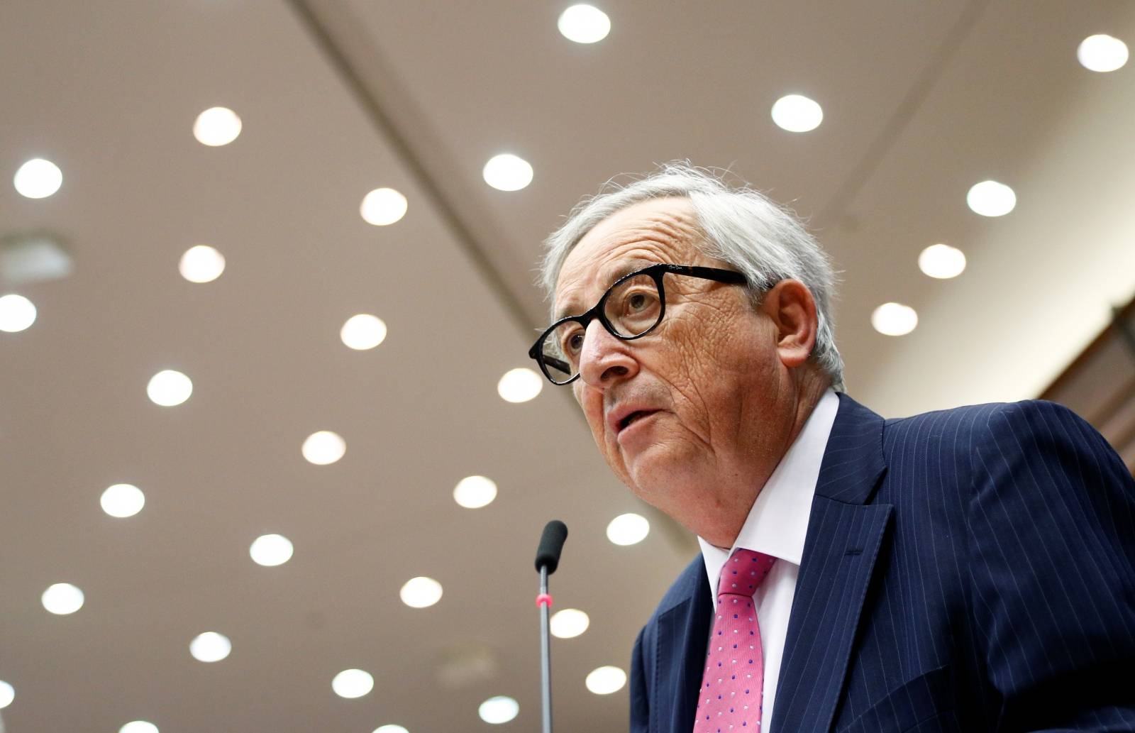 European Commission President Juncker addresses the European Parliament in Brussels