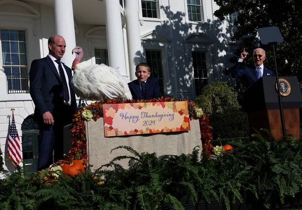 U.S. President Biden pardons the Thanksgiving Turkeys during the annual ceremony at the White House in Washington