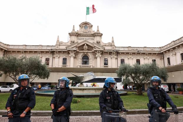 Strike near the port of Genoa as part of a nationwide "Let's Block Everything" protest, in Genoa
