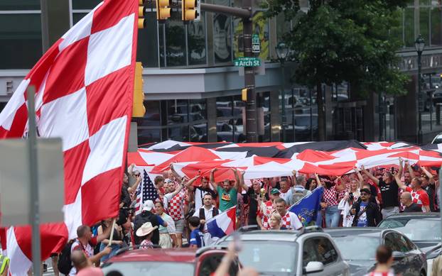 SP 2026 Philadelphia: Navijači razvili veliku hrvatske zastavu na uoči utakmice s Ganom 
