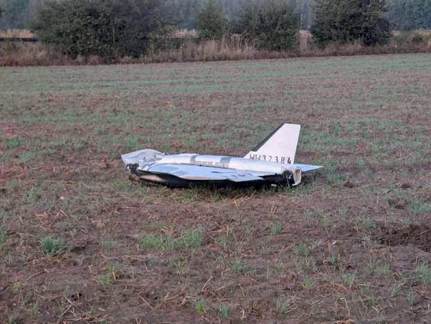 FILE PHOTO: A damaged drone lies after falling in the eastern Polish village of Czosnowka