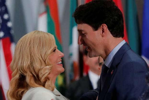 Canadian Prime Minister Trudeau talks with Croatia