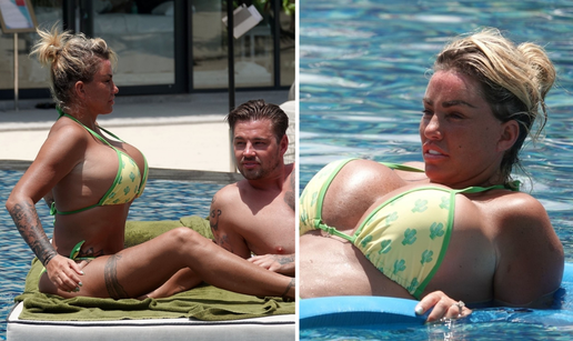 Katie Price. Ne tone. Ona pluta