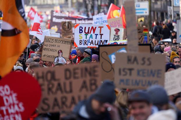 FILE PHOTO: Demonstration against the Alternative for Germany party (AfD) and right-wing extremism, in Duesseldorf