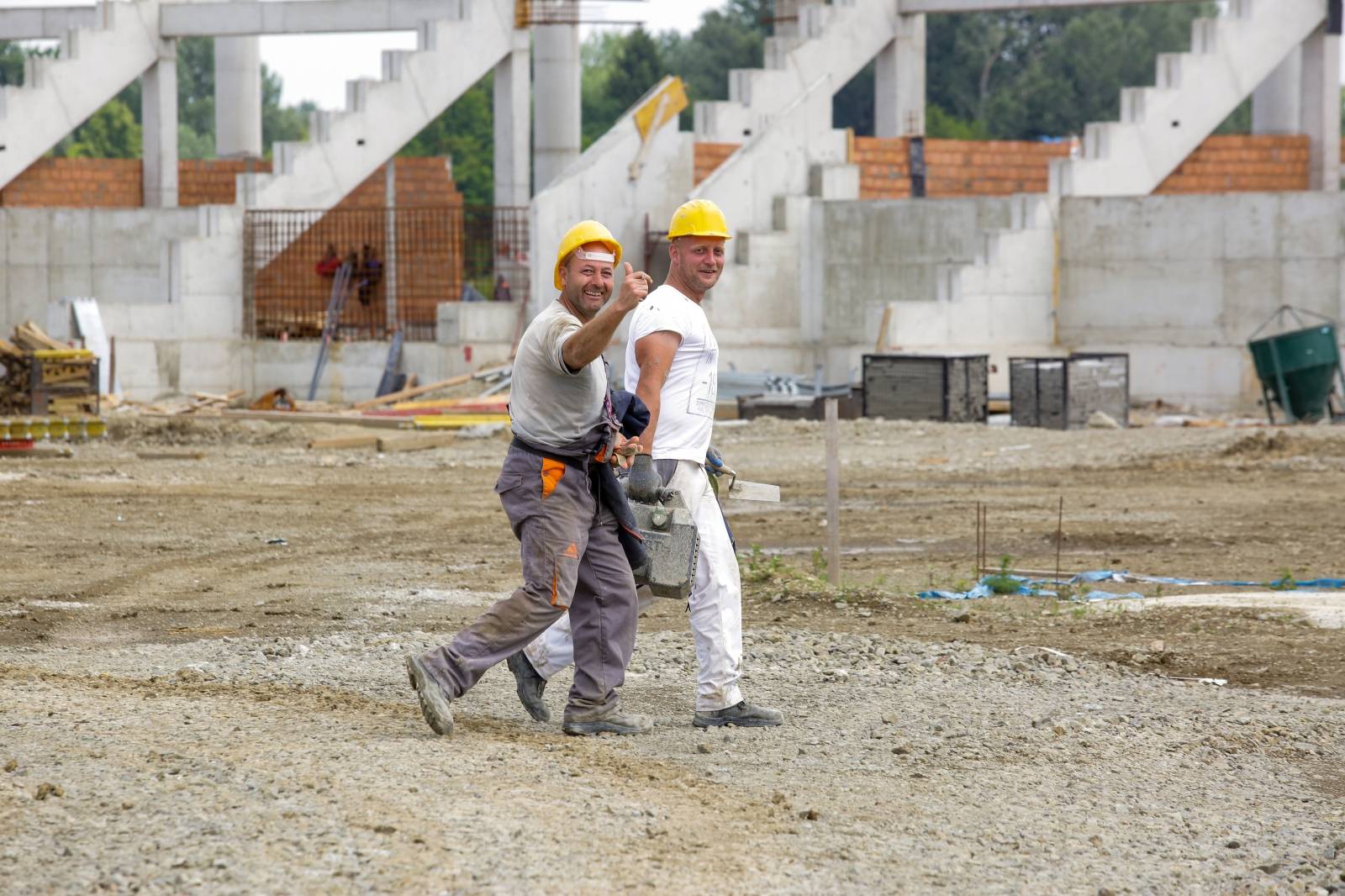 Osijek: Obilazak radova na izgradnji novog stadiona na Pampasu