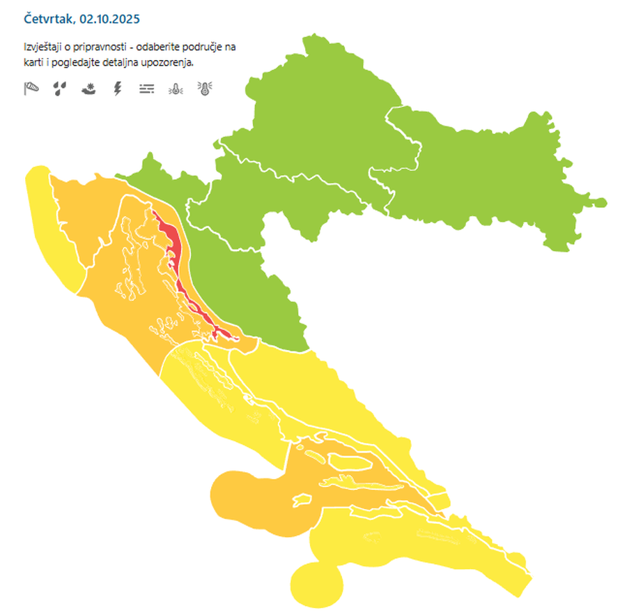 Crveni alarm zbog olujne bure: U najvišem gorju moguć snijeg!