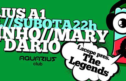 U subotu, 27. travnja, dođite na The Legends party u Aquarius