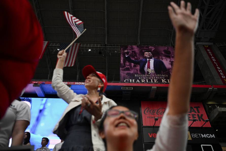 Memorial service for slain conservative commentator Charlie Kirk, in Glendale