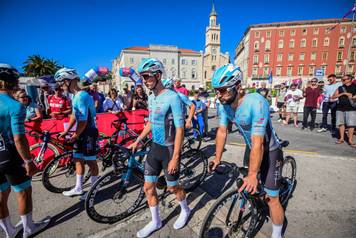 Split: Start biciklisti&ccaron;ke utrke CRO Race na splitskoj rivi