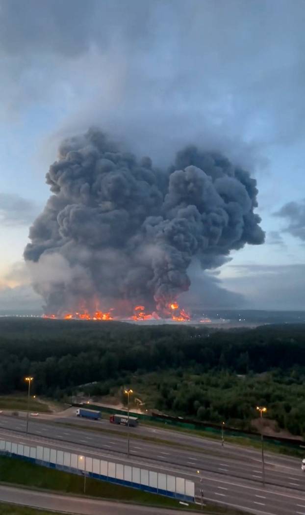 Wildberries warehouse in Moscow region on fire after Ukrainian drone attack