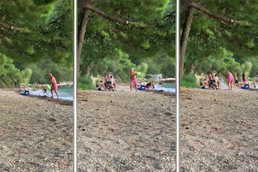 VIDEO Turisti na Pelješcu palili vatru ispod borova na plaži. Došetao im čovjek i ugasio ju