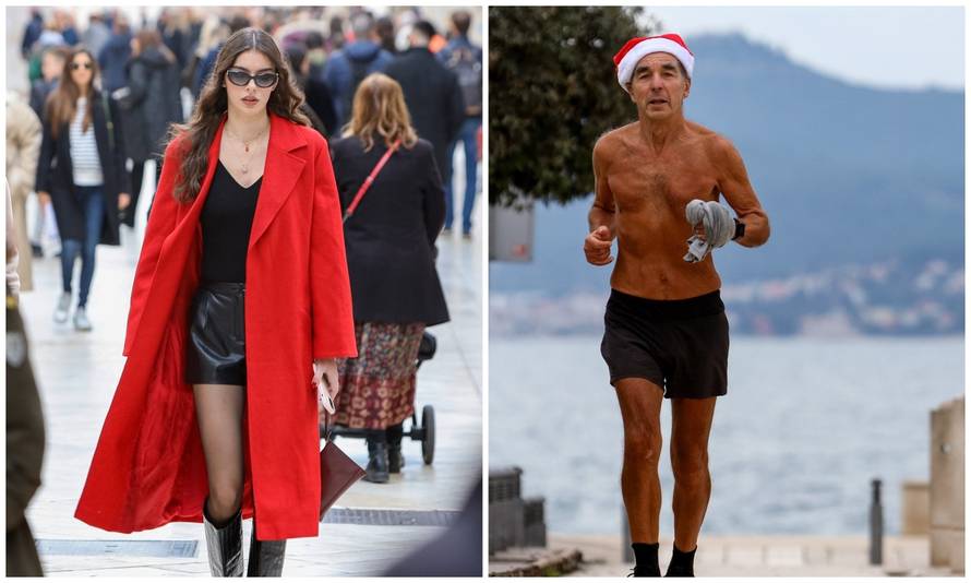 FOTO Lijepa Zadranka i 'djedica' trkač privukli poglede na špici