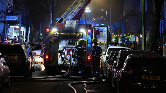 Fire in Elm Road, Wembley, London, UK - 29 Jan 2024
