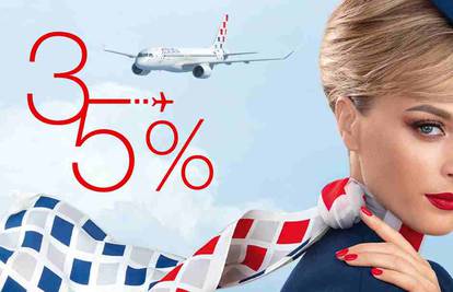 35 % popusta povodom 35 godina Croatia Airlinesa!