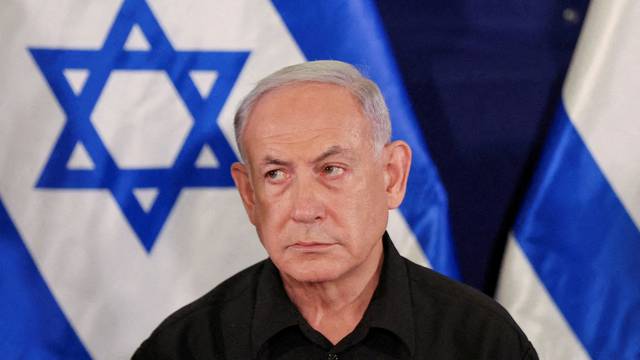 FILE PHOTO: Israeli Prime Minister Netanyahu holds a press conference in Tel Aviv