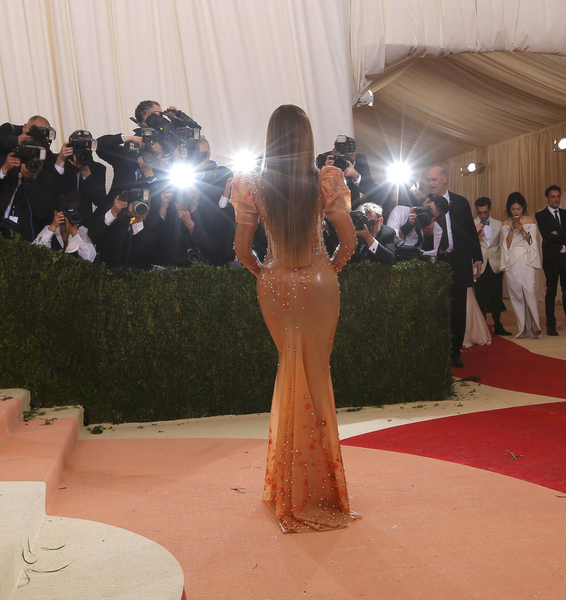 Singer Beyonce arrives at the Met Gala in New York