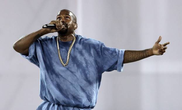 Recording artist Kanye West performs during the closing ceremony for the 2015 Pan Am Games at Pan Am Ceremonies Venue in Toronto