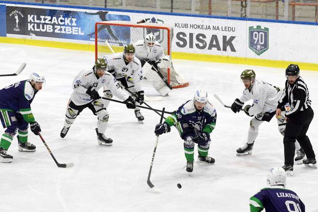Sisak: Prva polufinalna utakmica doigravanja Alpske lige KHL Sisak - HC Merano