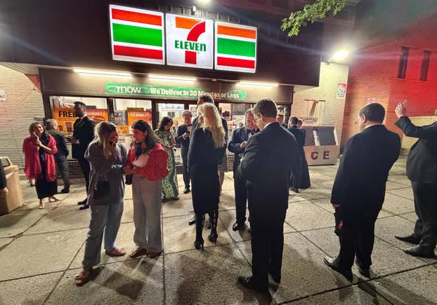 U.S. President Donald Trump and first lady Melania Trump rushed out of the White House Correspondents' Association dinner