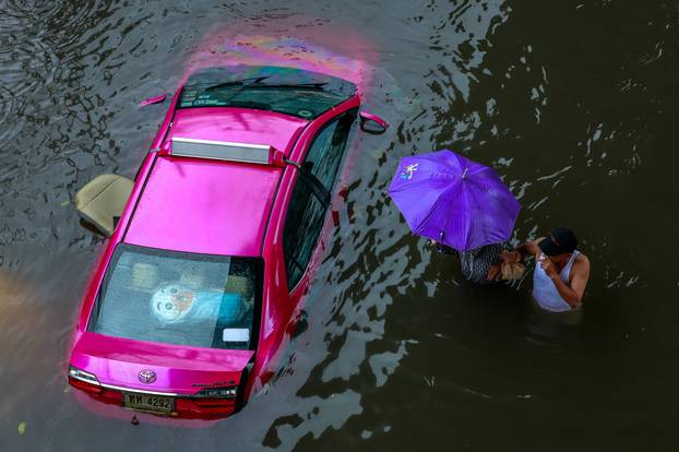 Heavy rain in Bangkok
