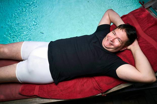 EXCLUSIVE: Jonah Falcon who has the largest penis on record at 13.5 inches (34 cm) long when erect.  Pictured is Jonah holding up items that are the same length as his 13.5 inch penis.