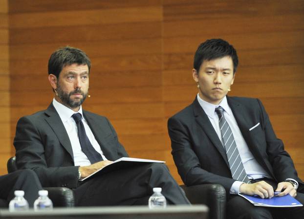 Italy, ARCHIVE Andrea Agnelli and Steven Zhang at Bocconi
