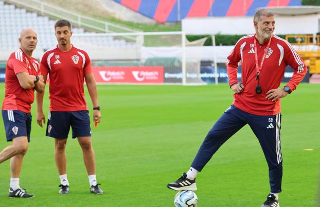 Split: Trening hrvatske nogometne reprezentacije uoči sutrašnje utakmice protiv Španjolske