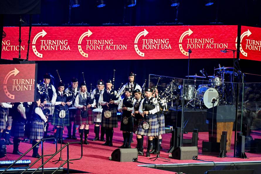 Memorial service for slain conservative commentator Charlie Kirk, in Glendale