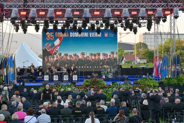Svečani koncert u Zagrebu povodom 35. obljetnice postrojavanja Zbora narodne garde i ustrojavanja Hrvatske vojske i policije