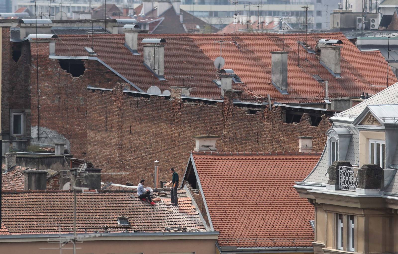 Zagreb: Tjedan dana nakon potresa u centru grada se sanira šteta