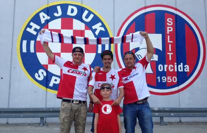 Navijači Slavije stigli u Split bodriti Hajduk protiv Slovana