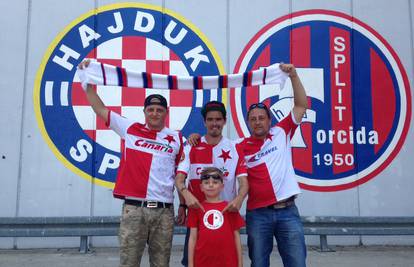 Navijači Slavije stigli u Split bodriti Hajduk protiv Slovana