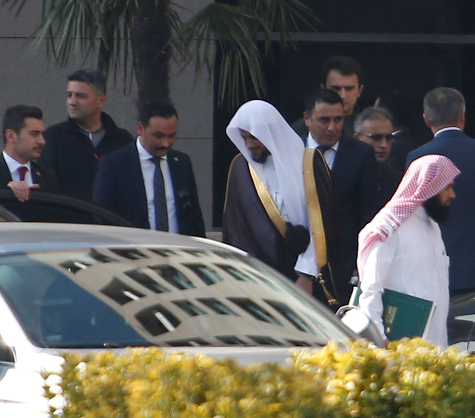 Saudi public prosecutor Saud Al Mojeb leaves from the Justice Palace in Istanbul