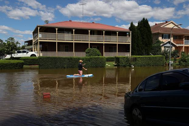 Severe flooding affects the suburb of McGraths Hill in western Sydney