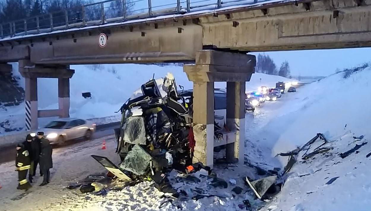 Road accident involving passenger bus in Ryazan Region, Russia