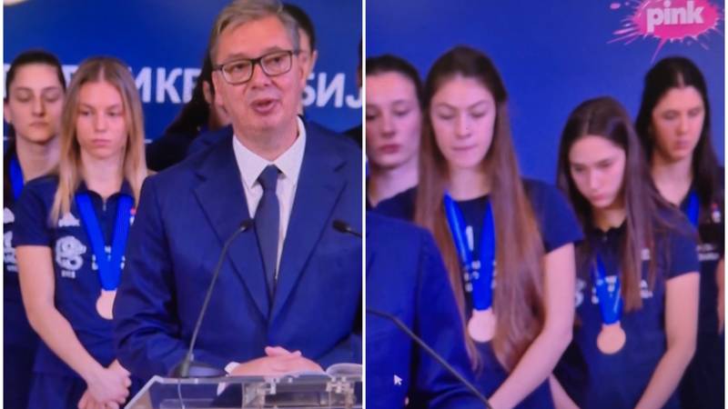 VIDEO Neugodno za gledati! Pogledajte face brončanih odbojkašica kod Vučića