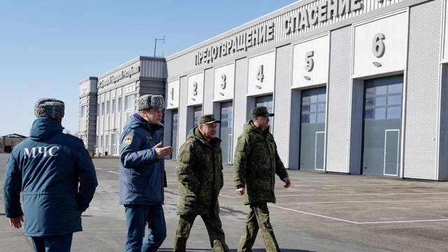 Russia's Defence Minister Sergei Shoigu visits Mariupol