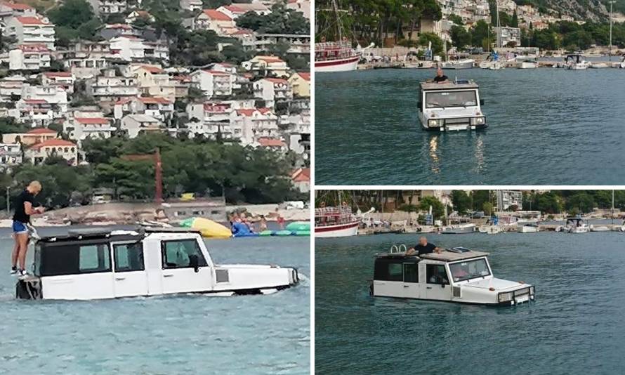 Vozi miško! Turisti se po moru u Omišu provozali džipom