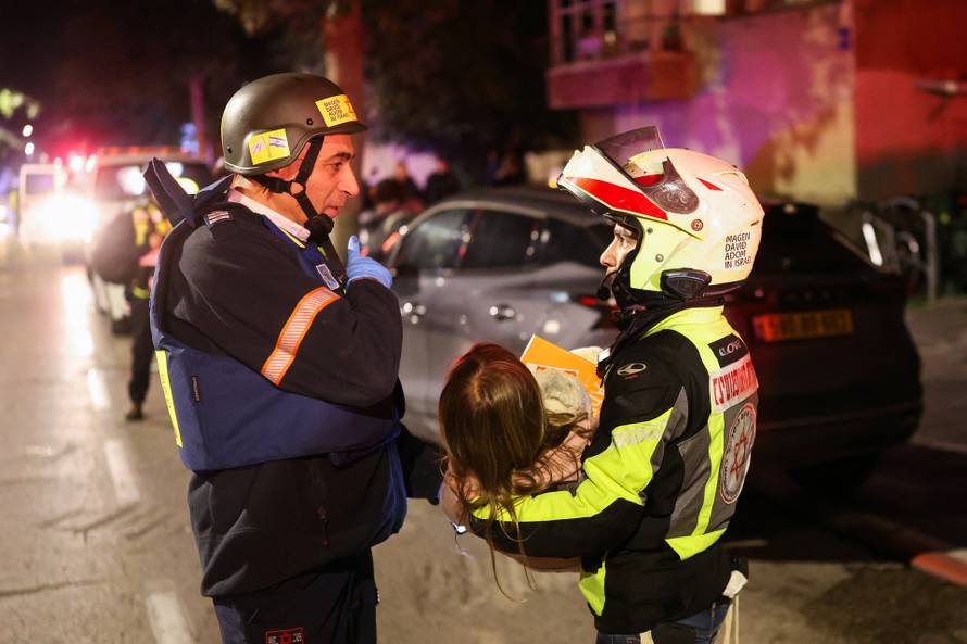 Aftermatch of a projectile impact in Tel Aviv