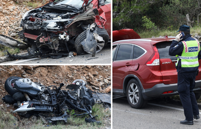 Teška prometna nesreća na Murteru: U sudaru dva auta i motocikla jedan poginuli
