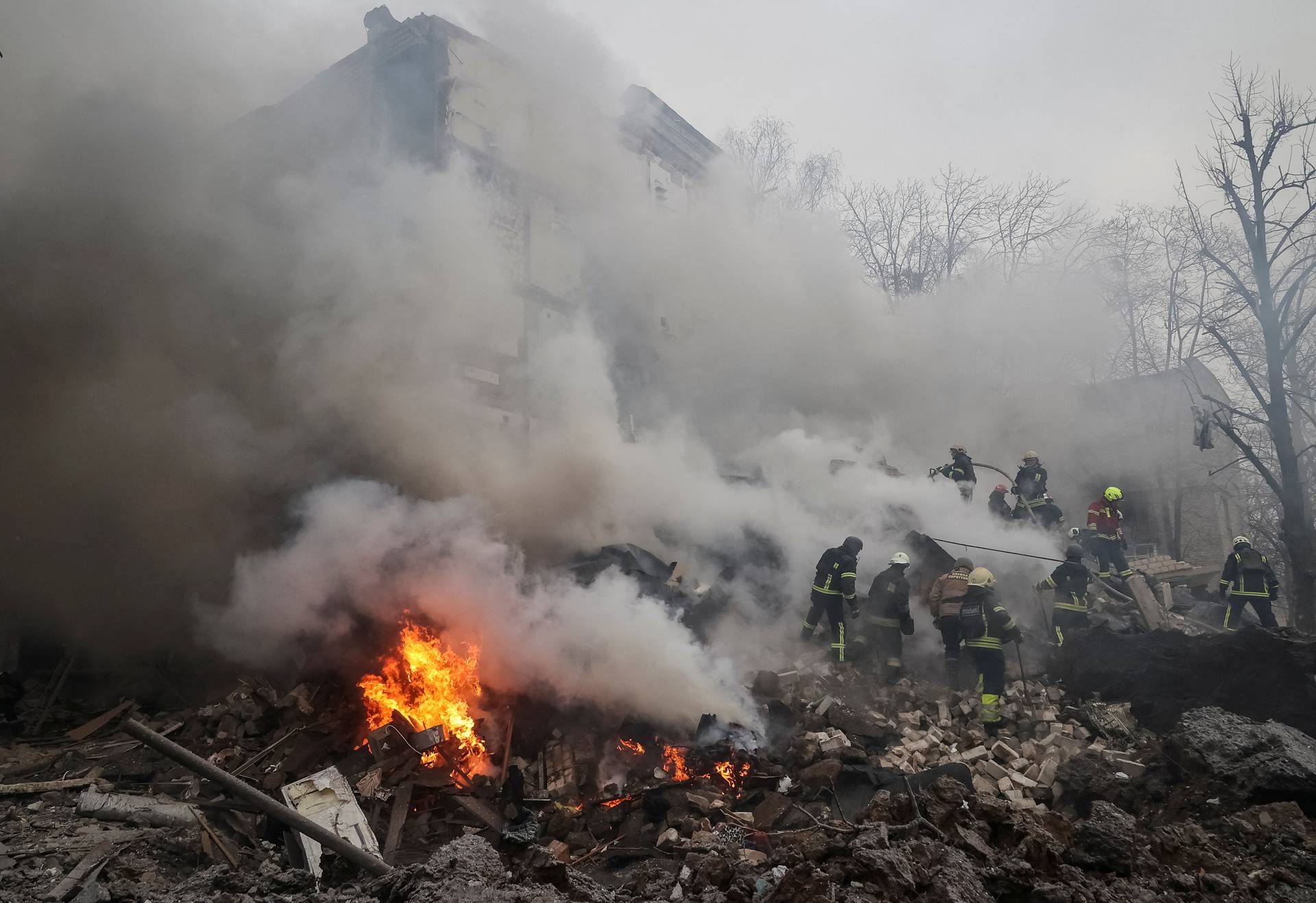 Aftermath of a Russian missile attack in Kharkiv