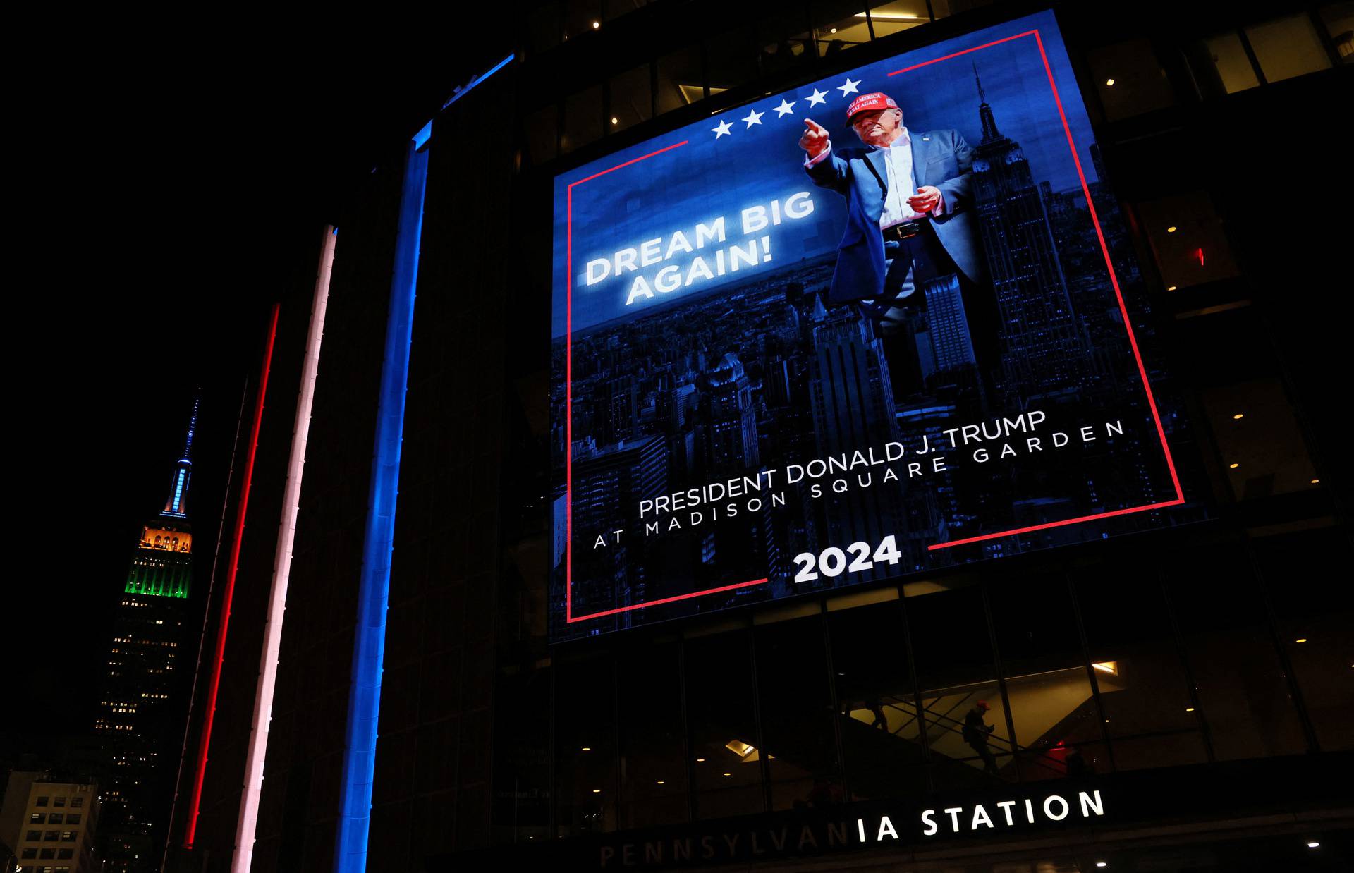 Republican presidential nominee and former U.S. President Donald Trump holds a rally at Madison Square Garden